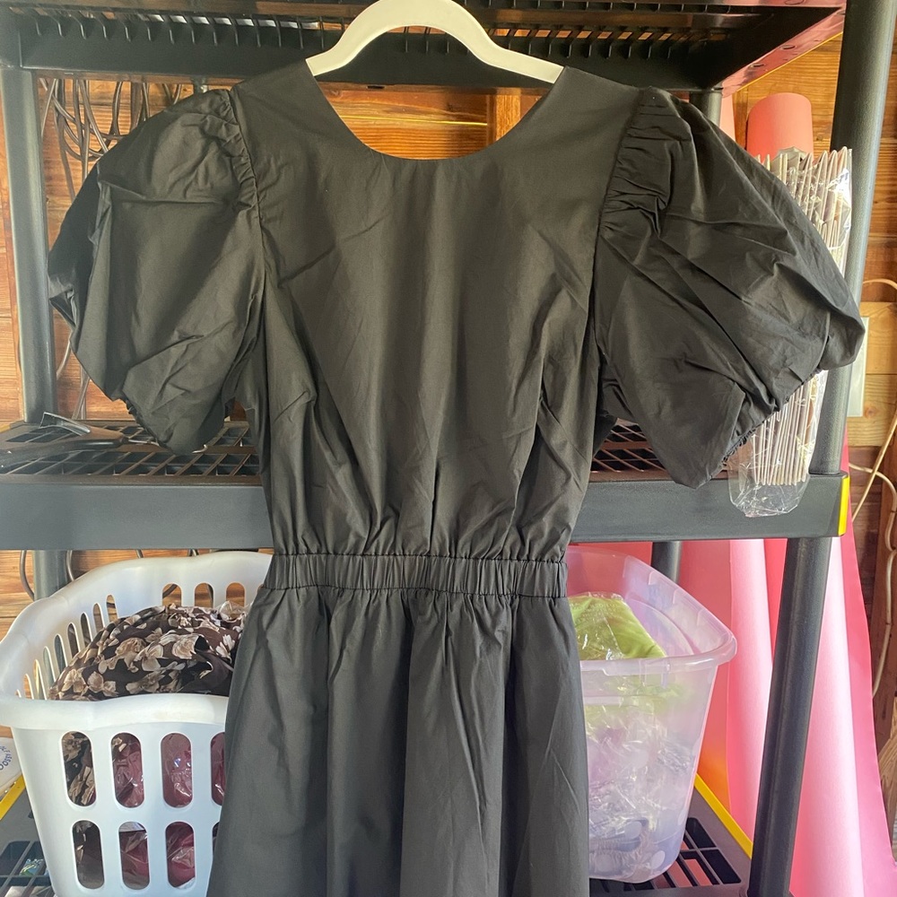 English Factory Black Backless Dress